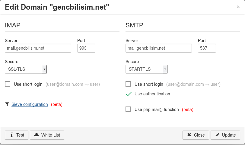 Domain Setting